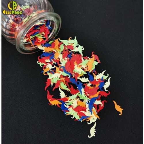15g Dinosaur Confetti Fish Horse Pigoen Confetti Sequin Baby Shower Animal Theme Party Table Confetti Decoration Party Supplies