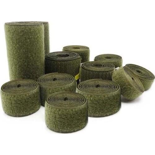 2-10cm Width Olive Velcros no Adhesive Hook Loop Fastener Tape For Sewing Magic Tape Sticker Velcroing Strap Couture Strip