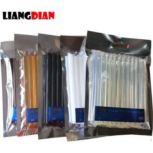 2 Packs/lot 24pcs Hot Melt Hair Extension Keratin Styling Tools Adesive Glue Sticks Black Amber Brown Transparent White