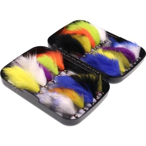 20PCS/Box #4 Hare Strip Zonker Streamers Fly Trout Browns Rainbow Bass Fly Fishing Lure Bait in Fly Box
