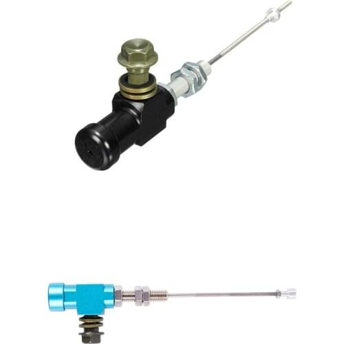 2x Motorcycle Hydraulic Clutch Master Cylinder Rod Brake Pump M10X1.25mm Aluminum Black & Blue
