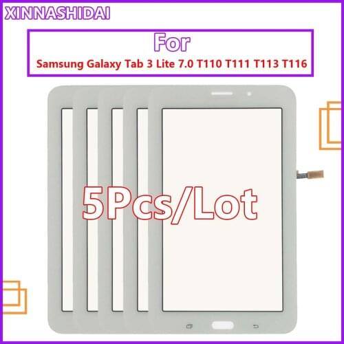 5PCS/For Samsung Galaxy Tab 3 Lite 7.0 SM-T110 T110 Touch Screen T111 T113 T116 Digitizer Front Glass Panel Sensor Replace Parts