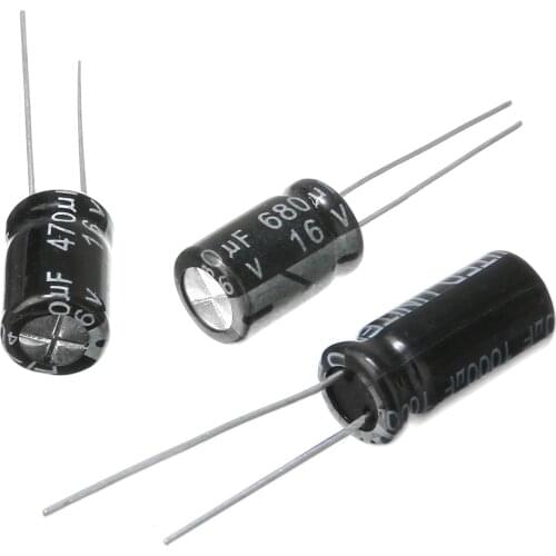 500pcs 24 Value Electrolytic Capacitor Miniature Electrolytic Capacitor 0.1uF~1000uF 16V-50V Assortment Kit DIY with Box