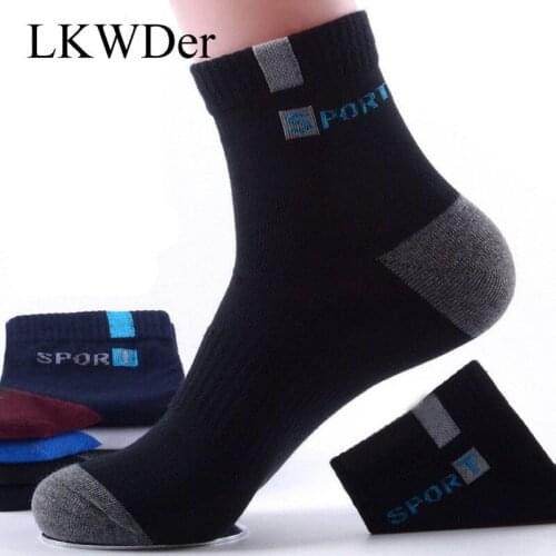 LKWDer 6 Pairs Mens Spring Tube Socks Solid Color Sports Sock Deodorant Sweat-Absorbing Durable Cotton Basket Ball Socks Meias