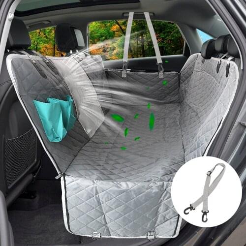 Car Rear Back Seat Mat Pet ProtectorPet View Frontside Mesh Dog Car Seat Cover Universal Zipper Hammock Cushion Carrier Tool