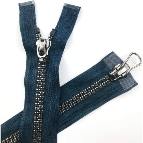 No. 8 resin plum blossom zippers for sewing bright silver teeth double tail 120CM down jacket zipper fashion accessories FZ91