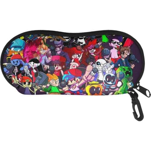 Kids Eyewear Case Stylish Glasses Pouch Cartoon Friday Night Funkin Printed Funny Reading Glasses Sunglasses Eyeglasses Bags