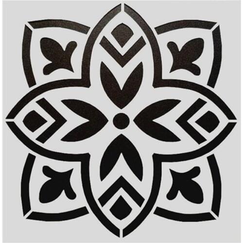 DIY Home Painting Decor 15*15cm Vintage Pattern Stencils Template For Tile Floor Furniture Fabric Painting Decor DIY