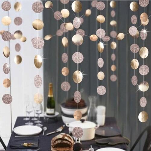 4M Twinkle Star Paper Garland Baby Shower Decorations for Home Birthday Party Wedding Decor Wall Hanging Banner Christmas Props