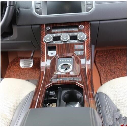 Imitation Wood Gear Doors Handle Mouldings Loundspeaker Steering Wheel Decorated Frame For Land Rover Range 2015 16 17 18 CAA173
