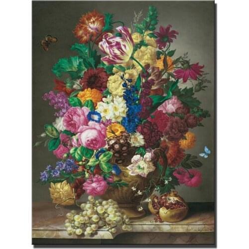 Flowers Oil Painting Print On Canvas Classical Style Abstract Vase Flowers Pop Art Wall Posters And Prints Cuadros Picture Decor