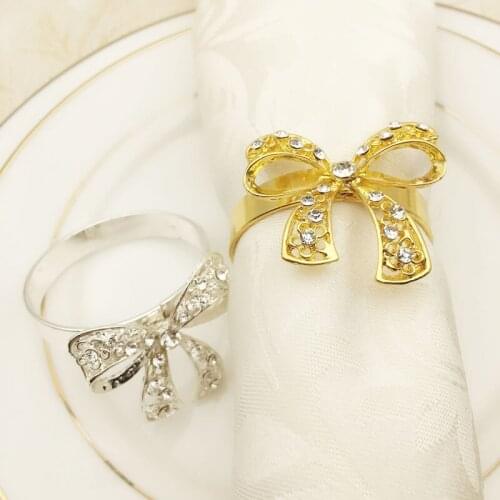 12pcs Hotel napkin buckle napkin ring bow new Chinese style model room napkin napkin ring cloth ring