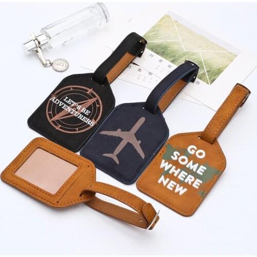 Zoukane Leather Suitcase Luggage Tag Label Bag Pendant Handbag Portable Travel Accessories Name ID Address Tags LT02
