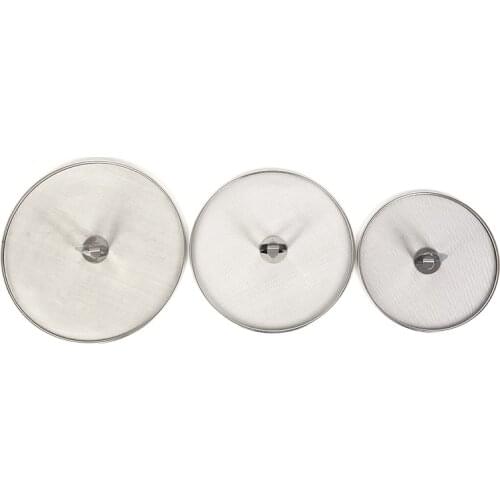 1 25/29 / 33cm Stainless Steel Splash Screen Lid Lid Silver Frying Pan Lid Cooking Tool Kitchen Accessories High Quality