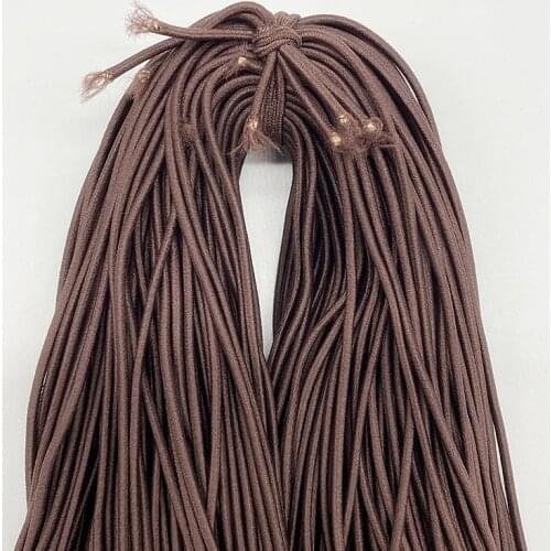 New 1.0 1.5 2.0 2.5 3.0mm Coffee Hight-Elastic Bands Spool Sewing Band Round Elastic Cord Diy Handmade Sewing Materials