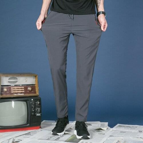 Hot-selling Casual Spring and Autumn Mens Boys Trousers All-match Slim Sports Thin Section Breathable Loose Three-color Optiona