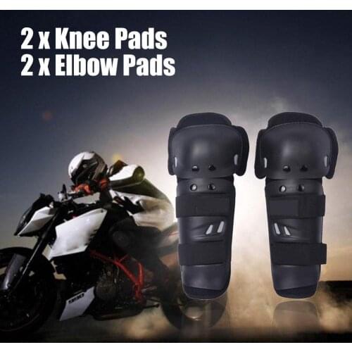 Motorcycle knee pads and elbow pads four-piece suit, protective gear, racing riding motorcycle sports off-road gear protect O0V9