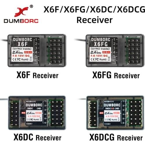 DUMBORC X6F/X6FG/X6DC/X6DCG 2.4G 6CH Radio Control Receiver for X4 X5 X6 X6P Transmitter