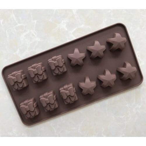12 Even Gift Box Silicone Chocolate Mold Ice Grid Mold XG140