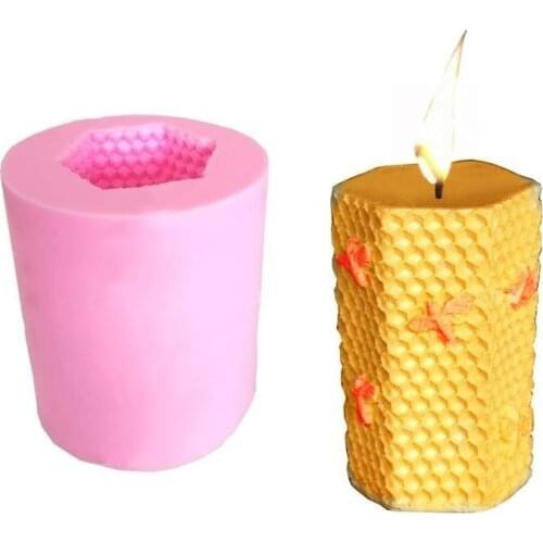 New DIY 3D Bee Nest Silicone Candle Molds For Candle Making Candle Form Fondant Cake Mould Pudding Mold Baking Decoration Tool