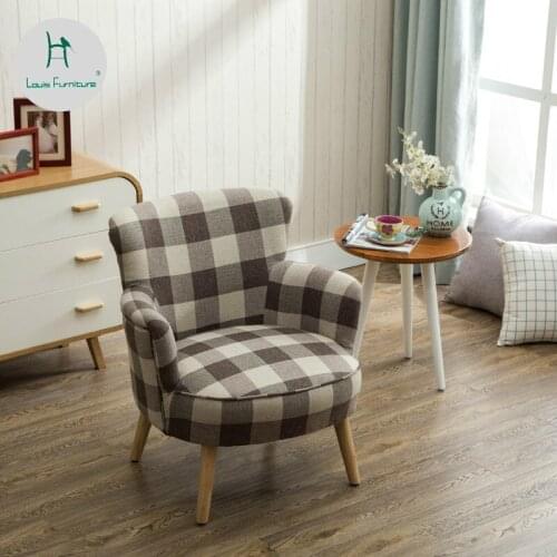 Louis Fashion Nordic Modern Simple Lazy Sofa Bedroom Small Apartment Single Tiger Chair Living Room American Style Leisure