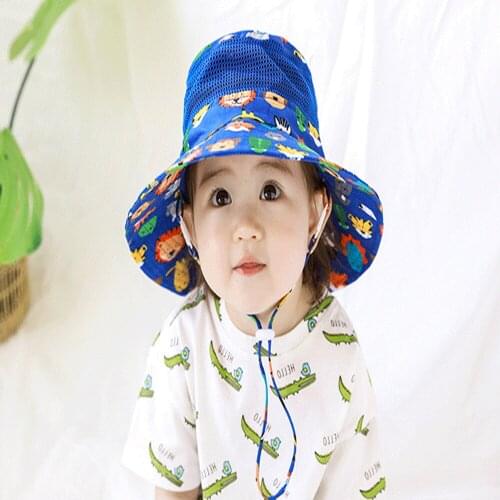 TOU--Baby Boy And Girl Summer Mesh Breathable UPF 50+ Sun Hat Children Big Brim Travel Hat Cartton Style Sun Hat 1pc Free Ship
