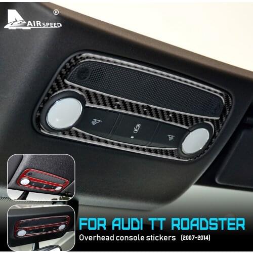 Carbon Fiber for Audi TT 2007 2008 2009 2010 2011 2012 2013 2014 Accessories Interior Trim Car Roof Reading Light Frame Sticker