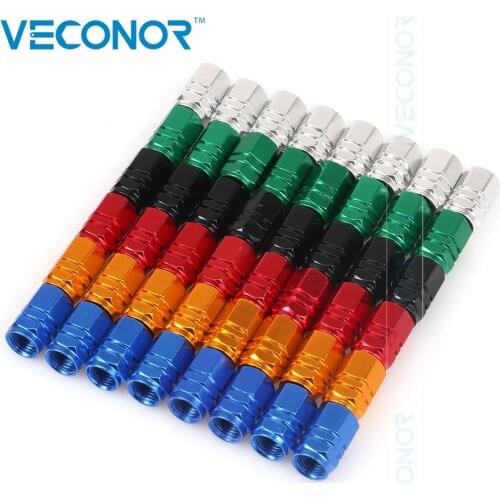 Veconor 48pieces/pack Different Colors Universal Aluminum Hexgon Style Auto Car Tyre Valve Caps Tire Accessires
