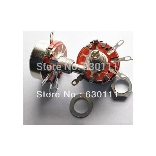 WTH118-1A 2W 1K 2.2K 4.7K 10K 22K 47K 100K 150K 220K 330K 470K ohm 1M Rotary Taper Potentiometer 2 Watts