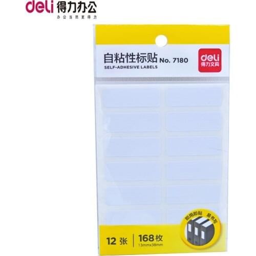 DeLi 7180 12pages/168pcs Memo Pad Sticky Notes Set Index Sticker Cute Sticky Notes Self-Adhesive School Office Stationery Supply