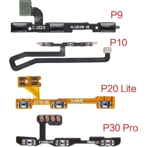 1pcs Power Volume Button Flex Cable For Huawei P9 10 Plus 20 Lite 30 Pro On/Off Switch Replacement Parts