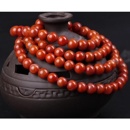 100% real agate bracelet red ruby jade bracelets bangles genuine top brand Women round 108 beads jade bangle