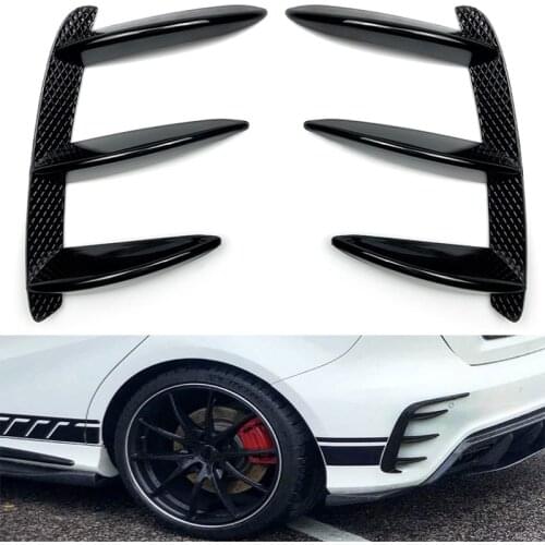 2 Pacs Car Black Rear Bumper Spoiler Flank Tail Wind Knife for Mercedes Benz a Class W176 A200 A260 car accessiores