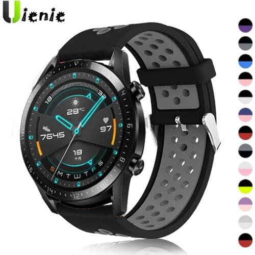 22mm Watch band For Huawei Watch GT 2 2E Honor Magic 2 46mm Strap Silicone Bracelet For haylou solar ls05 galaxy watch 46mm 3 S3