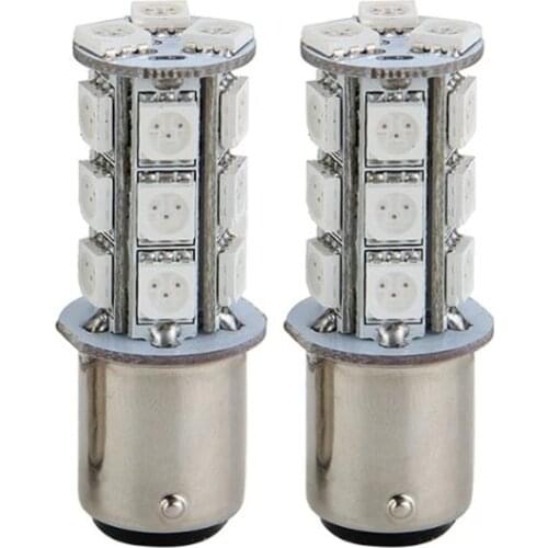 2x1157 SMD 5050 18 Red LED Flash Car Brake Tail Rear Signal Stop Light Lamp Bulb