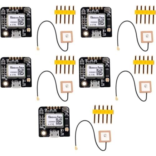 5pcs GPS Module Compatible 51 STM32 for Arduino Navigation Satellite Positioning Microcontroller, w/ IPX Antenna