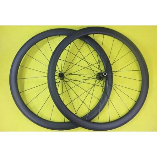 700C 45C Clincher road bike carbon wheels 25mm width UD 3k 12k twill matte glossy 20H/24H 2:1 V brack racing bicycle wheelset