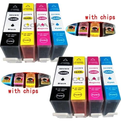 8 Pack Compatible ink Cartridge for hp 564XL Photosmart 7510 7515 7520 7525 5510 5514 5522 6510 6520 Printer