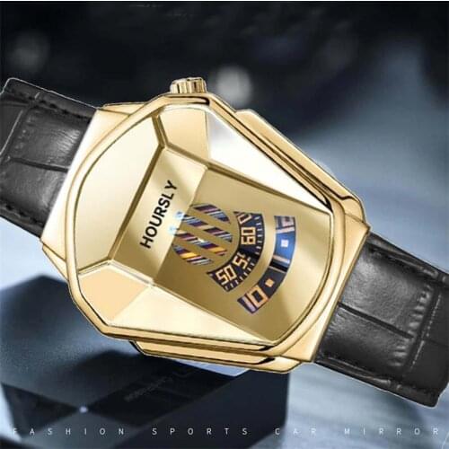 Brand new Unique snakehead dial design watch 2021Quartz Mirror Watch for men Fashion Blue Glass locomotive Watches