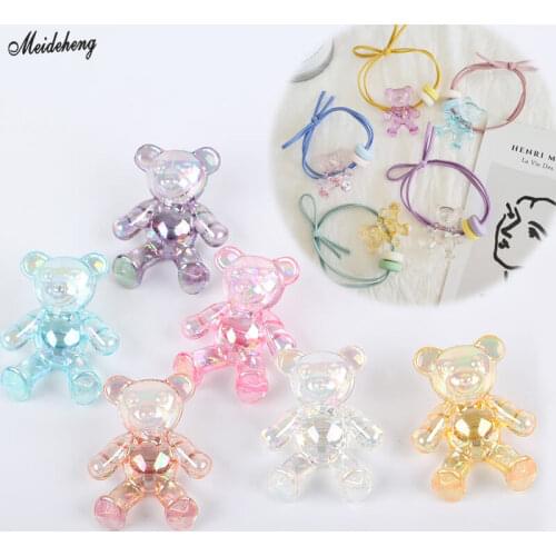Acrylic Transparent Bear DIY Beads Korean Style for Jewelry DIY Making Handmade Accessory Material Hote Selling