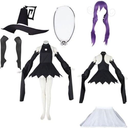 Anime cosplay Soul Eater Blair Cosplay Black dress cosplay Costume Halloween