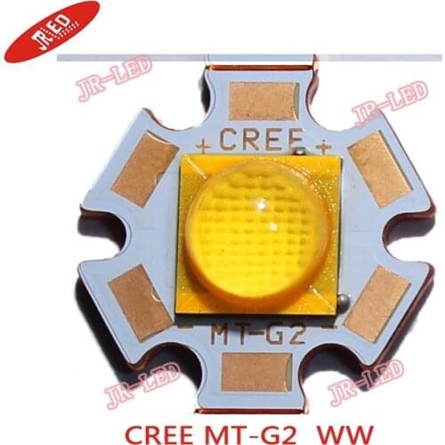 Freeshipping1PCS Cree XLamp MTG-2 MTG2 18W 18V 1A Warm White 3000K 36V NEUTRAL WHITE 4000K 20mm Star Base Copper plate