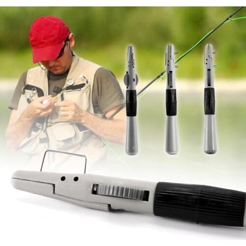 Fast Tying Fish Hook Tier Gray Pen Design Plastic Fish Hook Wire Tier Knotter for Outdoor