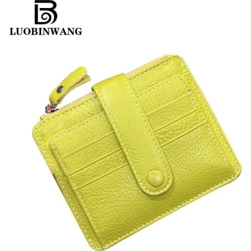 Genuine Leather designer wallet Fashion Hasp Short purses luxury Button money bag Unisex Coin Purse High Capacity Card Holders