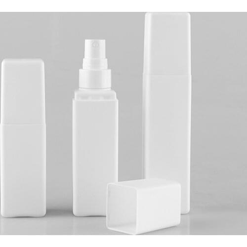60ML 75ML 90ML X 50 White Square Spray Bottles Makeup Empty Travel Plastic Bottles Spray Bottle For Toner Perfume Tool