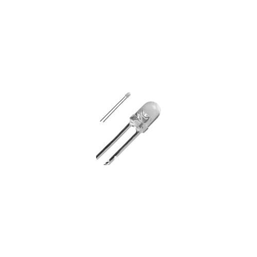 Water clear 3mm phototransistor/infrared receiver 400-1000nm 2-2.2v 20ma