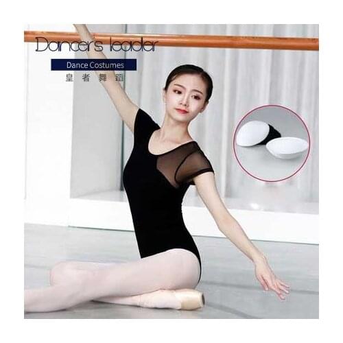 Dance Gymnastics Leotard Cotton Adult Ballet Leotards For Women Ballerina Dance Wear Leotard For Girls Black Mesh Splice