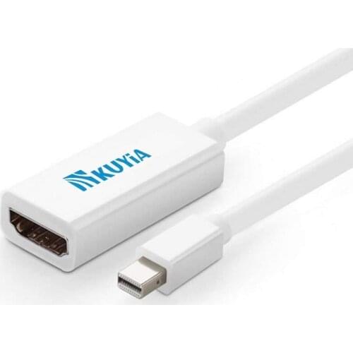 KUYIA Thunderbolt Mini DisplayPort DP to HDMI Adapter Converter Cable Audio Video HDTV Cable Converter for Mac Mini,Thinkpad ETC