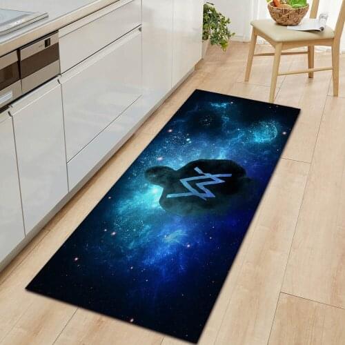 Space Galaxy HD Printing Entrance Doormat Soft Kitchen Carpet Home Decoration Modern Living Room Rug Non-Slip Flannel Bath Mat