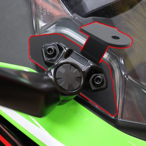 Motorcycle Windshield Extention Bracket For Gopro Sports Camera Laser Gun LED Light For Kawasaki Ninja400 2018-2021